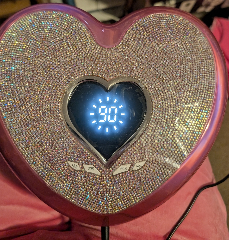 Sparkling Heart LED Nail Lamp